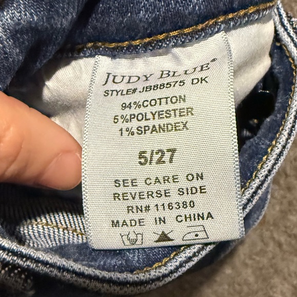 Judy Blue Tummy Control Straight Jeans womens 5/27 (inseam 28) blue High Waist - Picture 6 of 11